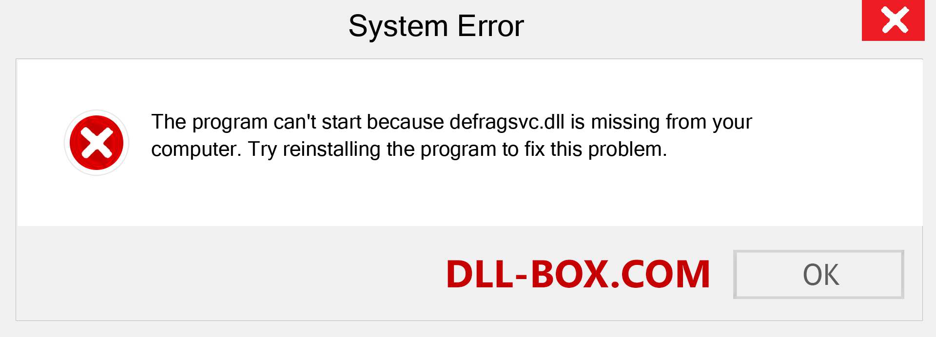  defragsvc.dll file is missing?. Download for Windows 7, 8, 10 - Fix  defragsvc dll Missing Error on Windows, photos, images