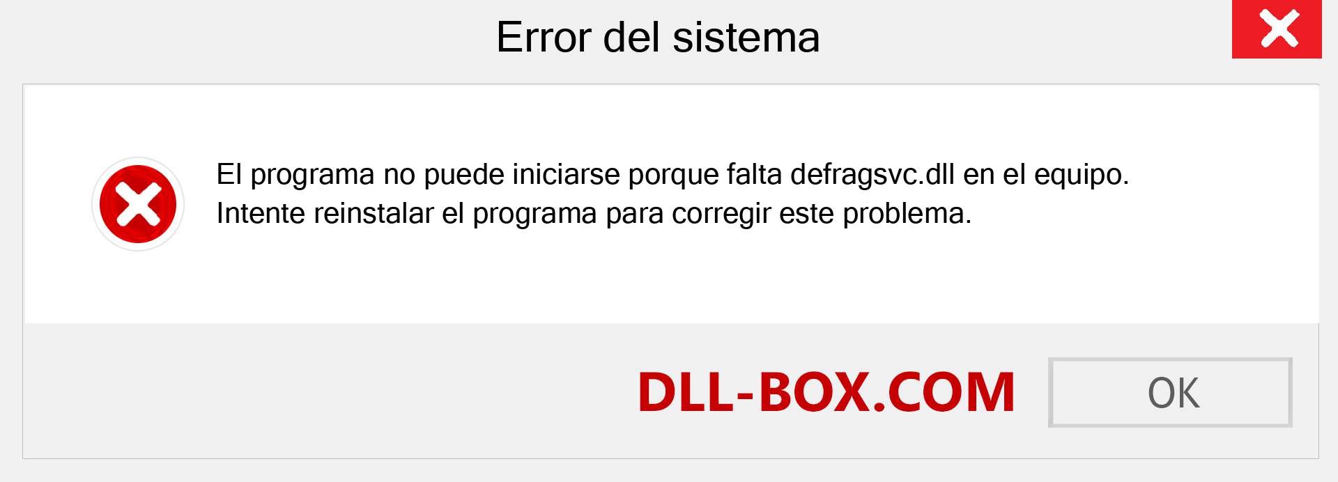 ¿Falta el archivo defragsvc.dll ?. Descargar para Windows 7, 8, 10 - Corregir defragsvc dll Missing Error en Windows, fotos, imágenes