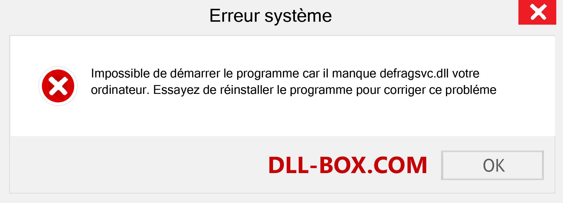 Le fichier defragsvc.dll est manquant ?. Télécharger pour Windows 7, 8, 10 - Correction de l'erreur manquante defragsvc dll sur Windows, photos, images